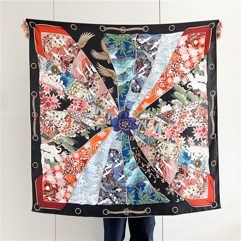 Hair Care Luxury Brands - Mulberry Silk Scarf 110CM Luxury Designers