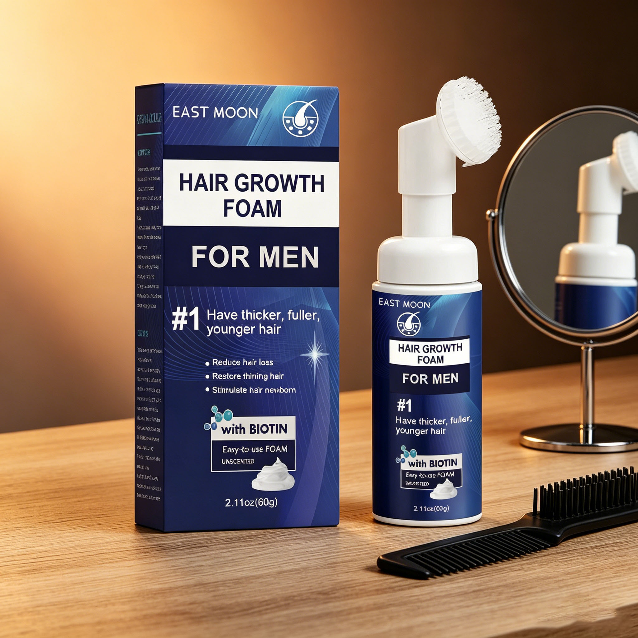 Hair Growth Foam Silicone Brus - Hair Care Nature recension och pris