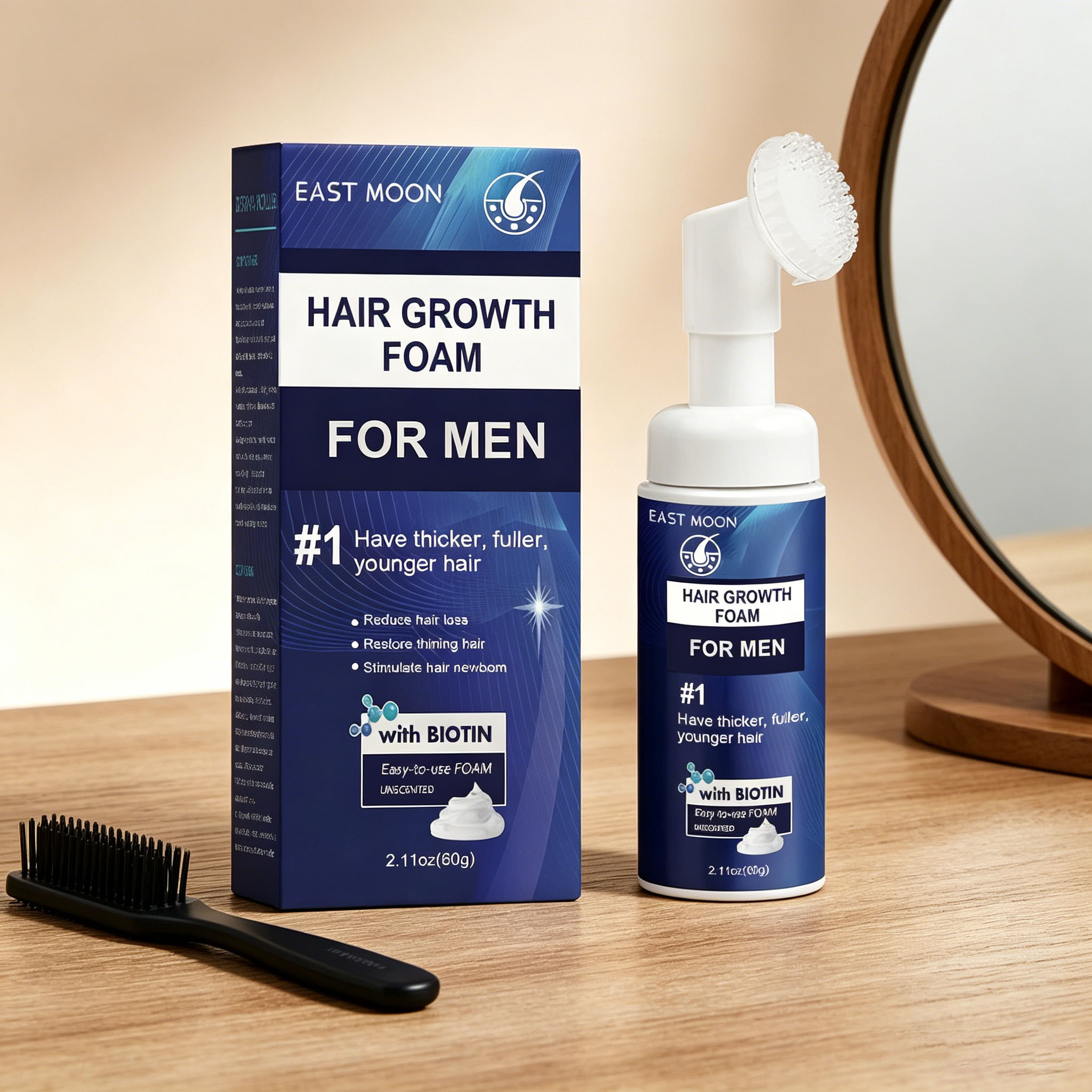 Hair Growth Foam Silicone Brus - Hair Care Nature recension och pris