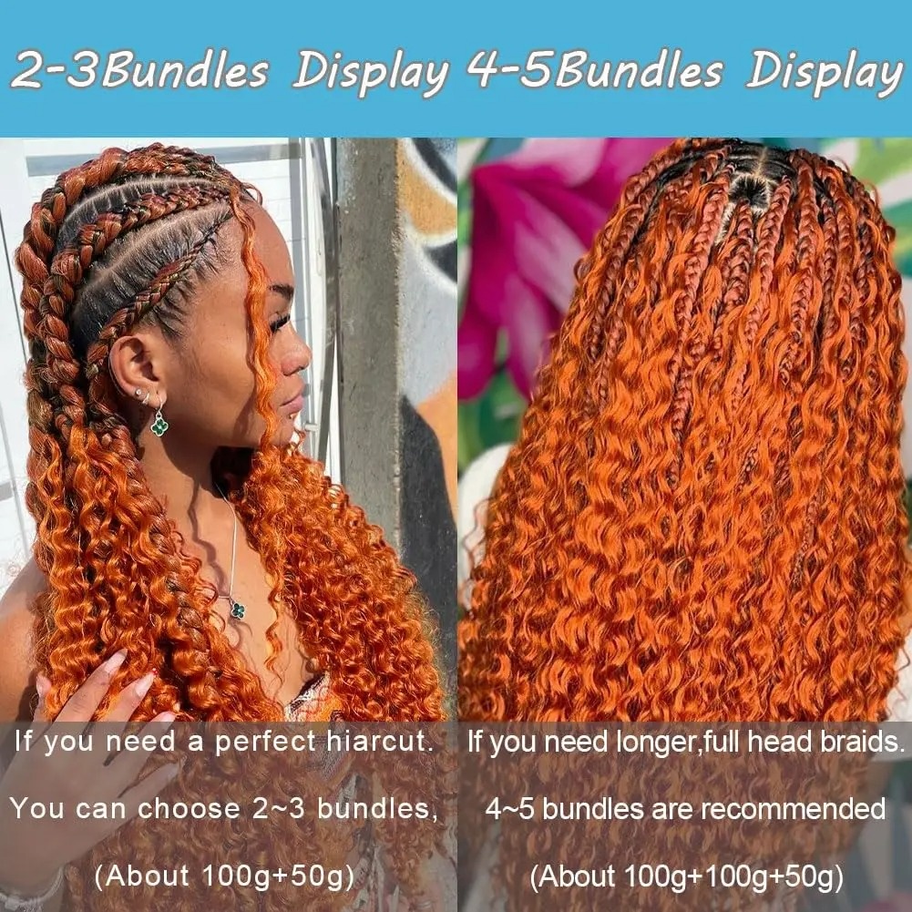 Boho Braids Human Hair 100g/PC - Hair Care Orange recension och pris