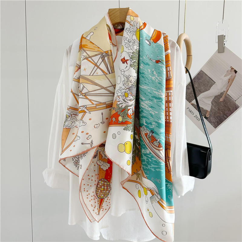 140cm Silk Scarf Mulberry Gian - Hair Care Luxury Brands recension och pris